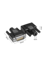 Resim 1pc Db26 Lehimleme Konnektörü H-d-b26 3 Row 26 Pın Takım Db26 Koyu Erkek Kadın Kadın Kaynak Tel Tipi Connester Renk: Kadın Ss 