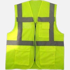 Resim İkaz Yeleği Mühendis Tip 5 Cep 3 Bantlı 