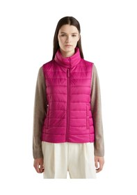 Resim United Colors of Benetton Kadın Recycled Polyester Dolgulu Pufa Yelek Fuşya 