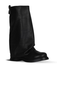 Resim Bueno Shoes Siyah Deri Kadın Düz Çizme 30wc25570 