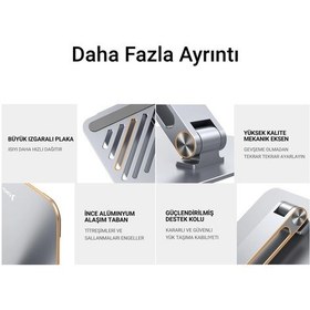 Resim Juo Alüminyum Notebook Standı Yükseklik Ve Eğim Ayarlı Ergonomik Metal Laptop Standı 