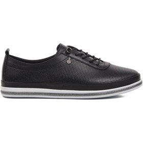 Resim Voyager 7876 Siyah-beyaz Hakiki Deri Kadın Günlük Ayakkabı 001 