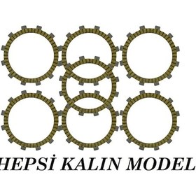 Resim Cf Moto Nk 250 Uyumlu Debriyaj Balata Seti 7 Li Kevlar Isıya Daya 