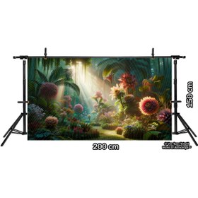 Resim Venspor Büyüleyici Tropikal Orman Temalı Arkaplan, Profesyonel Fotoğrafçılık için 200x150cm Duvar Örtüsü Fon 