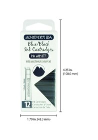 Resim Monteverde Dolma Kalem Kartuşu Blue Black G305Bb 