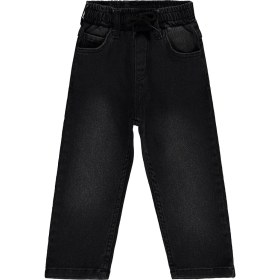 Resim Civil Boys Siyah Jogger Pantolon 2-5 Yaş Erkek Çocuk Düz Desenli Beli Lastikli Dokuma 