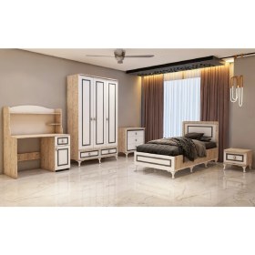 Resim Garaj Home Ada Bazalı Genç Odası Takımı - Antrasit Beyaz- 