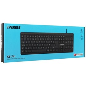 Resim Everest Kb-741q Siyah-gri Usb 2 Metre Bakır Kablolu Usb Q Klavye 