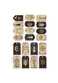 Resim Vintage Tarot Tagler Etiket Seti, Bullet Journal, Scrapbook, Planlayıcı, Ajanda, Sticker Seti Diğer 
