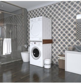 Resim Kenzlife Çamaşır&kurutma Makinesi Dolabı Hedeon Cvz 015 80 70 Banyo Aparatı Arkalıksız Büyük Boy Xlarge Beyaz 