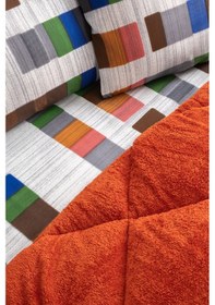 Resim Veluna Çift Kişilik Wellsoft Yorgan Uyku Seti Turuncu 