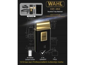 Resim Wahl 07057-016 Seyahat Için Kablosuz Şarjlı Tıraş Makinesi - Kompakt, LED Göstergeli ve Taşıma Çantası Ile, Gold 