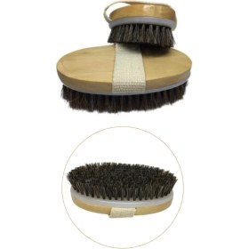 Resim Doğal At Kılı Fırça - Masaj ve Selülit Fırçası 