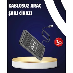 Resim Butik Bfs Kaymaz Manyetik Kablosuz Şarj Pedi – Araç, Ofis ve Ev Kullanımına Uygun 