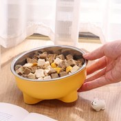 Resim Supet Yükseltilmiş Paslanmaz Çelik Evcil Hayvan Kasesi - Neon Sarı, Yükseltilmiş Standlı, Köpekler & Kediler İçin İdeal, İç/Dış Mekan Kullanımı, Dayanıklı & Şık 