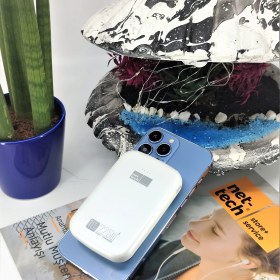 Resim Nettech NT-PW15 Magsafe 22W Usb+Pd 2 Çıkışlı 10000 Mah Wireless Powerbank 