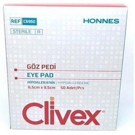 Resim Clivex Yetişkin Hipoalerjenik Göz Pedi 6,5 x 9,5cm 50'li 