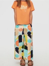 Resim Nk Kids Kız Çocuk Geometrik Desenli Pantolon-15875 Çok Renkli 