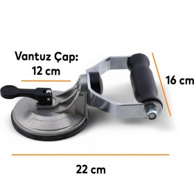 Resim Vantuz Cam Vantuzu Vantusu Vakumlu Cam Fayans Ahşap Tutucu Taşıma Araba Kaporta Göcük Yandan Çektirme Tekli 