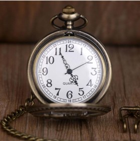 Resim hediyesahibi Kamyonet Kabartmalı Büyük Boy Köstekli Kolye Saat 