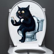 Resim Eğlenceli Kedi ve Telefon Oyunu Banyo Çıkartmaları - Stickerlar, Güzel Ev Dekorasyonları, Oda Dekorasyonları, Oturma Odası Yatak Odası Dekorasyonları, Tuvalet Stickerları, Duvar Stickerları - Stickerlar, Noel Tatili Dekorasyonları 