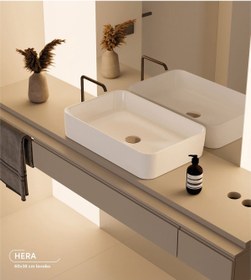 Resim TURKUAZ Turkuaz Cerastyle (HERA) Tezgah Üstü Çanak Lavabo B.deliksiz 60x38 