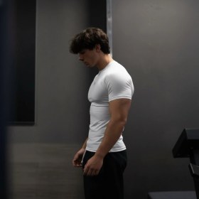 Resim Fightron Erkek Compression Spor Tişört Slim Fit Rahat Kumaş Fitness Gym Antreman Özel Spor T-Shirt 