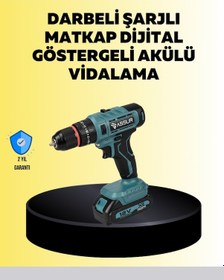 Resim Flzdgnkr Dijital Ekranlı Matkap Seti Çift Akülü 