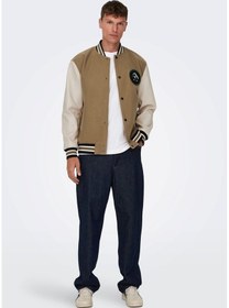Resim Only & Sons Onsjason Varsıty Jacket Otw Acık Kahve 001 