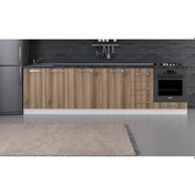 Resim Minar 290 Cm Mutfak Dolabı Beyaz Dore 290-D3-Alt Modül Beyaz 