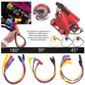 Resim Dashanshop 90 Derece Sarı Silikon Karbon Çekirdekli Ateşleme Kablosu Modifiye Motosiklet Aksesuarı 