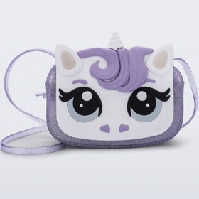 Resim Mini Melissa Dreamy Unicorn Simli Lila Kız Çocuk Çantası | Melflex® Vegan | İkonik Kokulu 