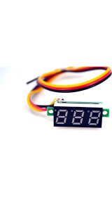 Resim Motoraid Dijital Dc Voltmetre 0-100V Mavi Rakam Çerçevesiz Küçük Dikdörtgen Voltmetre 