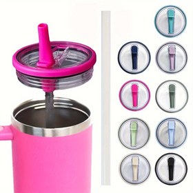 Resim 1 adet 40oz Geniş Ağız Bardak Kapaklı Pipet ile, Sızdırmaz PP Polipropilen Spor Su Şişesi Üstü Değişimi, Dayanıklı Bardak Aksesuarı, İdeal Hediye 