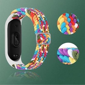 Resim PSR Aksesuar KRD-49 Örgü Zore Akıllı Saat Kordon - Xiaomi Mi Band 5 Uyumlu Kayış, Renkli ve Ayarlanabilir Örme Kordon Kayış 