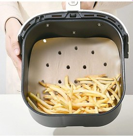 Resim Biishe 250 Adet Air Fryer Pişirme Kağıdı Tek Kullanımlık Hava Fritöz Yağ Geçirmez Yapışmaz Gıda Piş Çok Renkli 