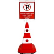 Resim İleri Trafik Yabancı Araçların Park Etmesi Yasaktır Ultra Kedi Gözlü Trafik Koni Seti Trafik Dubası 