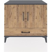 Resim Hyperion Şifonyer 2 Raflı Tek Çekmeceli 2 Kapaklı 88x44x80 An... Antrasit 