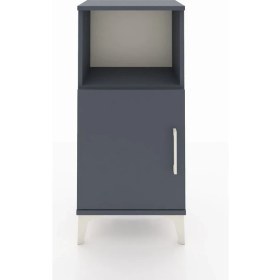 Resim Dienni Arges Komodin 2 Raflı Tek Kapaklı 44X30X96 Antrasit-Antrasit 