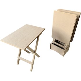 Resim 4'Lü Çanta Zigon Sehpa (Ham&Boyasız) Mdf 