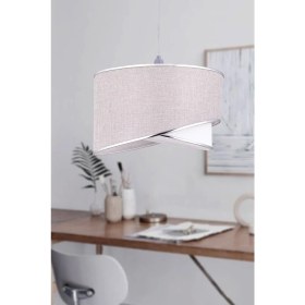 Resim Elips 2 Katlı Kumaş Pasta Avize Çocuk Odası Yatak Odası Salon Mutfak Hol 