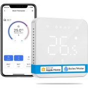 Resim Akıllı Termostat, Kombi Sistemi Kontrolü, Isıtma & Soğutma, Wi-Fi Oda Termostatı, Uzaktan Kontrol, Hassas Isı Ayarı, LED Dokunmatik Ekran, Elektrikli Termostat, Dokunmatik Ekran, Beyaz 