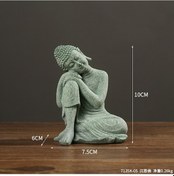 Resim Gajeena Yeni Zen Buda Heykeli: Oturan Figür, Çay Taşı, Akvaryum Dekoru, Ev İçi Stil Aksesuarı 