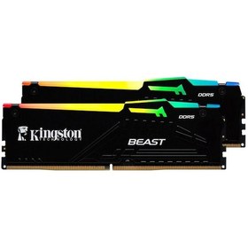 Resim Kingston Beast RGB 32GB (2x16GB) DDR5 6000MHZ CL30 Siyah Ram-KF560C30BBEAK2-32TR 