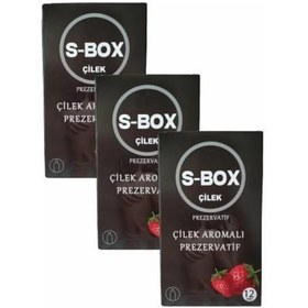 Resim S-Box Çilek Aromalı Prezervatif 12'li x 3 