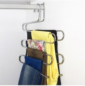 Resim Askı Pantolon Askısı 5 Katlı Akıllı Pantolon Askısı Beyaz 