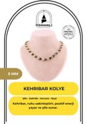 Resim OSMANLI DOĞAL TAŞ Sertifikalı Kehribar (fosilleşmiş Çam Reçinesi) Kolye 5 Mm - M378 