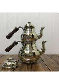 Resim Dövme Bakır Çaydanlık Küçük Boy, B15022 Gümüş 