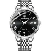 Resim Hanyang 838 Sl Bk S Poedagar 2021 Yeni Erkek Ultra-Ince Saatler Moda Haftası Takvimi Iş Serin Su Geçirmez Lüks Paslanmaz Çelik Kuvars Kol Saati (Yurt Dışından) 