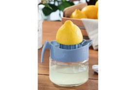 Resim 300ML Cam Hazneli Pratik Limon Narenciye Sıkacağı KC-405 
